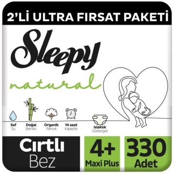 Sleepy Natural No:4+ Maxi Plus 330 Adet Bebek Bezi