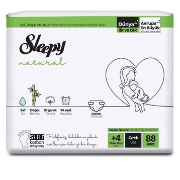 Sleepy Natural No:4+ Maxi Plus 88 Adet Bebek Bezi