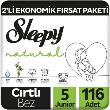 Sleepy Natural No:5 Junior 116 Adet Bebek Bezi