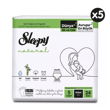 Sleepy Natural No:5 Junior 120 Adet Külot Bebek Bezi