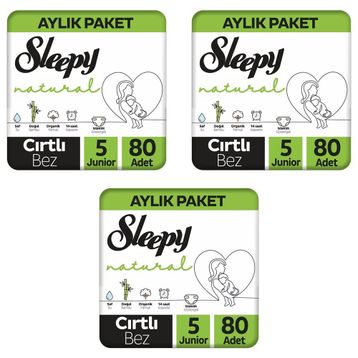 Sleepy Natural No:5 Junior 240 Adet Bebek Bezi