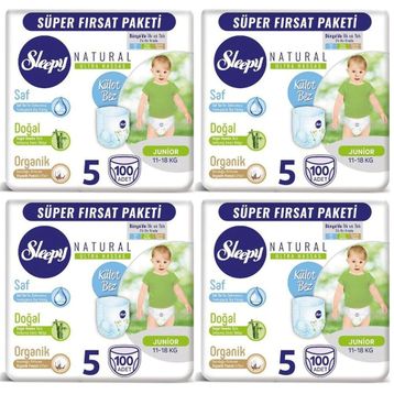 Sleepy Natural No:5 Junior 400 Adet Külot Bebek Bezi