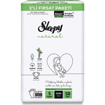 Sleepy Natural No:5 Junior 58 Adet Bebek Bezi