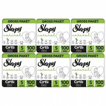 Sleepy Natural No:5 Junior 600 Adet Bebek Bezi