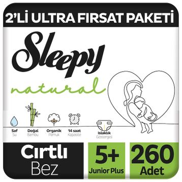 Sleepy Natural No:5+ Junior Plus 260 Adet Bebek Bezi