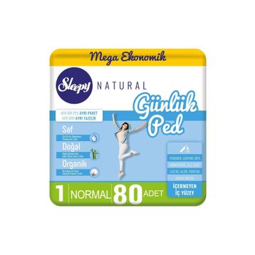 Sleepy Natural Normal 80 Adet Günlük Ped