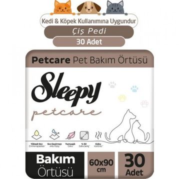 Sleepy Petcare 30'lu 60x90 cm Evcil Hayvan Bakım Örtüsü