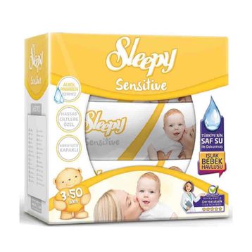 Sleepy Sensitive 24x50'li Bebek Islak Havlusu