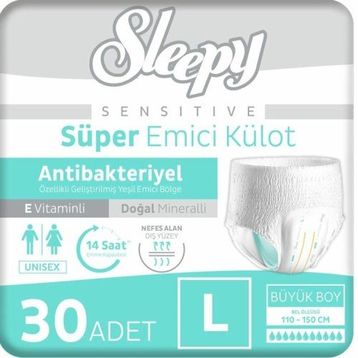 Sleepy Sensitive Large 30 Adet Emici Külot