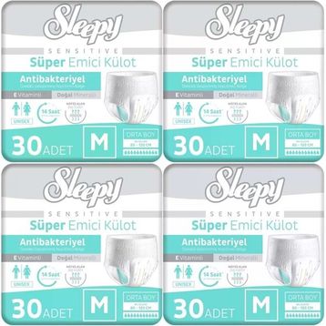 Sleepy Sensitive Medium 4x30 Adet Emici Külot