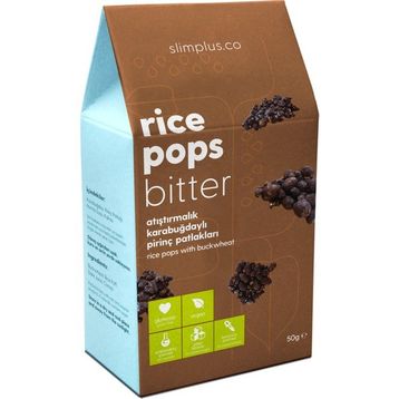 Slim Plus 50 gr Bitter Kakaolu Karabuğdaylı Rice Pops