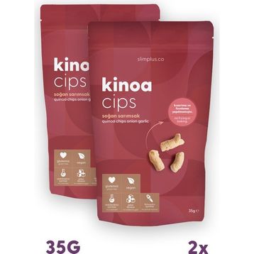 Slim Plus Soğan Sarımsaklı 35 gr Katkısız Glutensiz Vegan Kinoa Cipsi