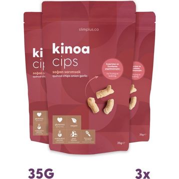 Slim Plus Soğan Sarımsaklı 35 gr Katkısız Glutensiz Vegan Kinoa Cipsi
