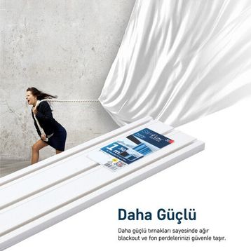 Slimflex Klasik Sx 3'lü Pvc Perde Ray