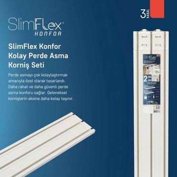 Slimflex Set 3 Kanallı Perde Ray