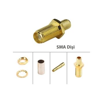 SMA RG58 Tipi Dişi Konnektör