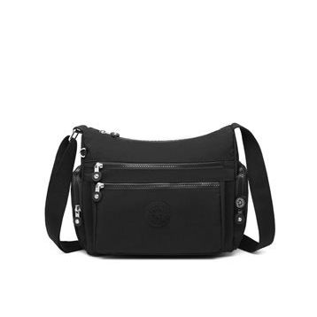 Smart Bags 1115 Siyah Krinkıl Kumaş Kadın Postacı Çantası
