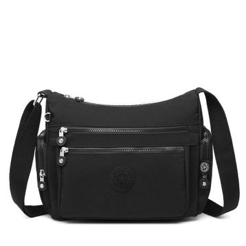 Smart Bags 1115 Siyah Krinkıl Kumaş Kadın Postacı Çantası