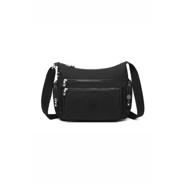 Smart Bags 1115 Siyah Krinkıl Kumaş Kadın Postacı Çantası