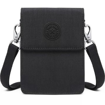 Smart Bags 3173 Küçük Krinkıl Kumaş Siyah Telefonluk Kadın Çantası