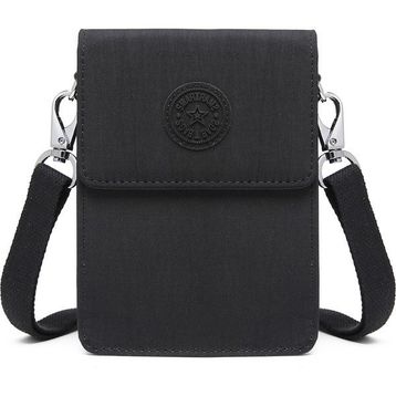 Smart Bags 3173 Küçük Krinkıl Kumaş Siyah Telefonluk Kadın Çantası