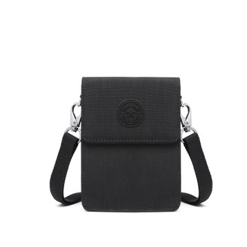 Smart Bags 3173 Küçük Krinkıl Kumaş Siyah Telefonluk Kadın Çantası