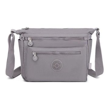 Smart Bags SMB1238 Gri Krinkıl Kumaş Kadın Çapraz Askılı Çanta