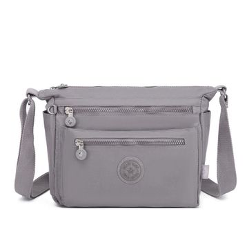 Smart Bags SMB1238 Gri Krinkıl Kumaş Kadın Çapraz Askılı Çanta