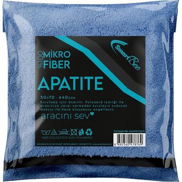 SmartBee Apatite 50x70 cm 440GSM - Mavi Mikrofiber Oto Kurulama Havlusu