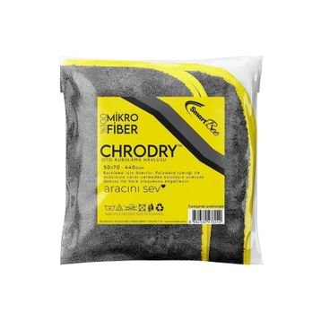 SmartBee Chrodry 50x70 cm 440GSM - Antrasit Mikrofiber Oto Kurulama Havlusu