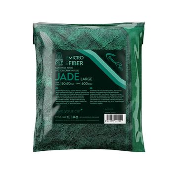 SmartBee Jade Twisted 50x70 cm 600GSM – Koyu Yeşil Pile Mikrofiber Oto Kurulama Havlusu