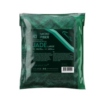 SmartBee Jade Twisted 50x70 cm 600GSM – Koyu Yeşil Pile Mikrofiber Oto Kurulama Havlusu