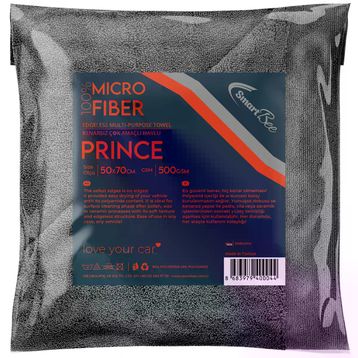 SmartBee Prince 50x70 cm 500GSM – Gri Kenarsız Oto Kurulama Havlusu