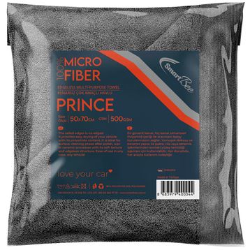 SmartBee Prince 50x70 cm 500GSM – Gri Kenarsız Oto Kurulama Havlusu