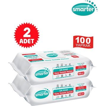 Smarter 100 Yaprak Beyaz Sabun Kokulu Yüzey Temizlik Havlusu