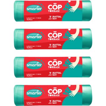 Smarter 4'lü Battal Boy Çöp Torbası