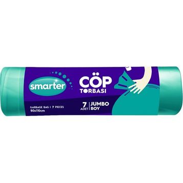 Smarter Jumbo Boy 7'li 80x110 cm Çöp Torbası (3 adet)