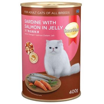 Smartheart Jöle İçinde Somon ve Sardalyalı Yetişkin 400 gr Kedi Konservesi