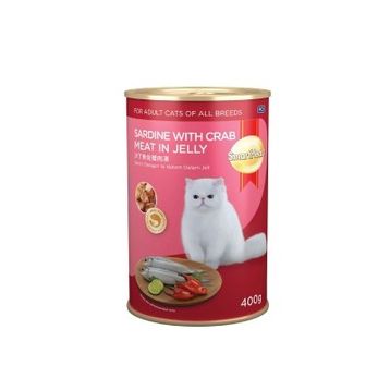 Smartheart Jöle İçinde Yengeç ve Sardalyalı Yetişkin 400 gr Kedi Konservesi