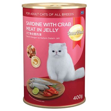 Smartheart Jöle İçinde Yengeç ve Sardalyalı Yetişkin 400 gr Kedi Konservesi