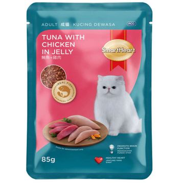 Smartheart Ton Balıklı ve Tavuk Etli Jelly 85 gr Kedi Yaş Maması