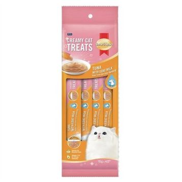 Smartheart Tonlu ve Keçi Sütlü 4x15 GR Krema Kedi Ödülü