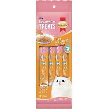Smartheart Tonlu ve Keçi Sütlü 4x15 GR Krema Kedi Ödülü