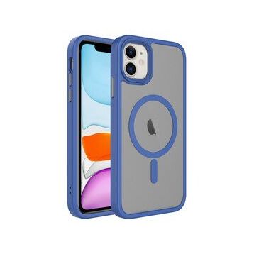 Smcase Apple iPhone 12 Mat Arka Yüzeyli Wireless Şarj Özellikli Flet Cep Telefonu Kılıfı