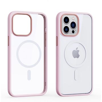 Smcase iPhone 12 Pro Manyetik Wiriless Destekli Krom Silikon Siyah Cep Telefonu Kılıfı