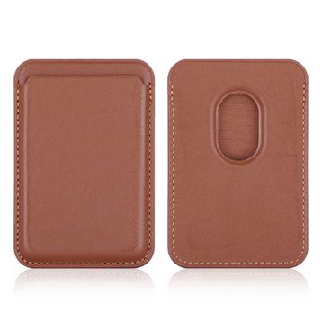 Smcase iPhone 13 Kartlıklı Cardsafe Deri Mıknatıslı Silikon Siyah Cep Telefonu Kılıfı
