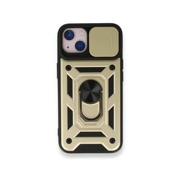Smcase iPhone 13 Pro Max Kamera Korumalı Yüzüklü Tank Pars Silikon Kırmızı Cep Telefonu Kılıfı