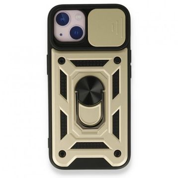 Smcase iPhone 13 Pro Max Kamera Korumalı Yüzüklü Tank Pars Silikon Kırmızı Cep Telefonu Kılıfı