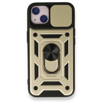 Smcase iPhone 13 Pro Max Kamera Korumalı Yüzüklü Tank Pars Silikon Kırmızı Cep Telefonu Kılıfı