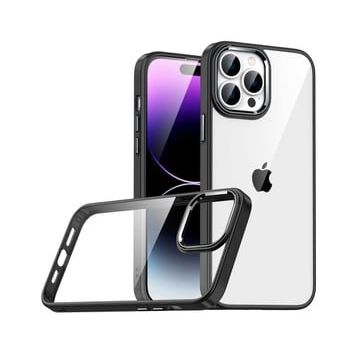 Smcase iPhone 14 Pro Max Renkli Bumper Hybrid Flora Silikon Nano Ekran Koruyucu Yeşil Cep Telefonu Kılıfı